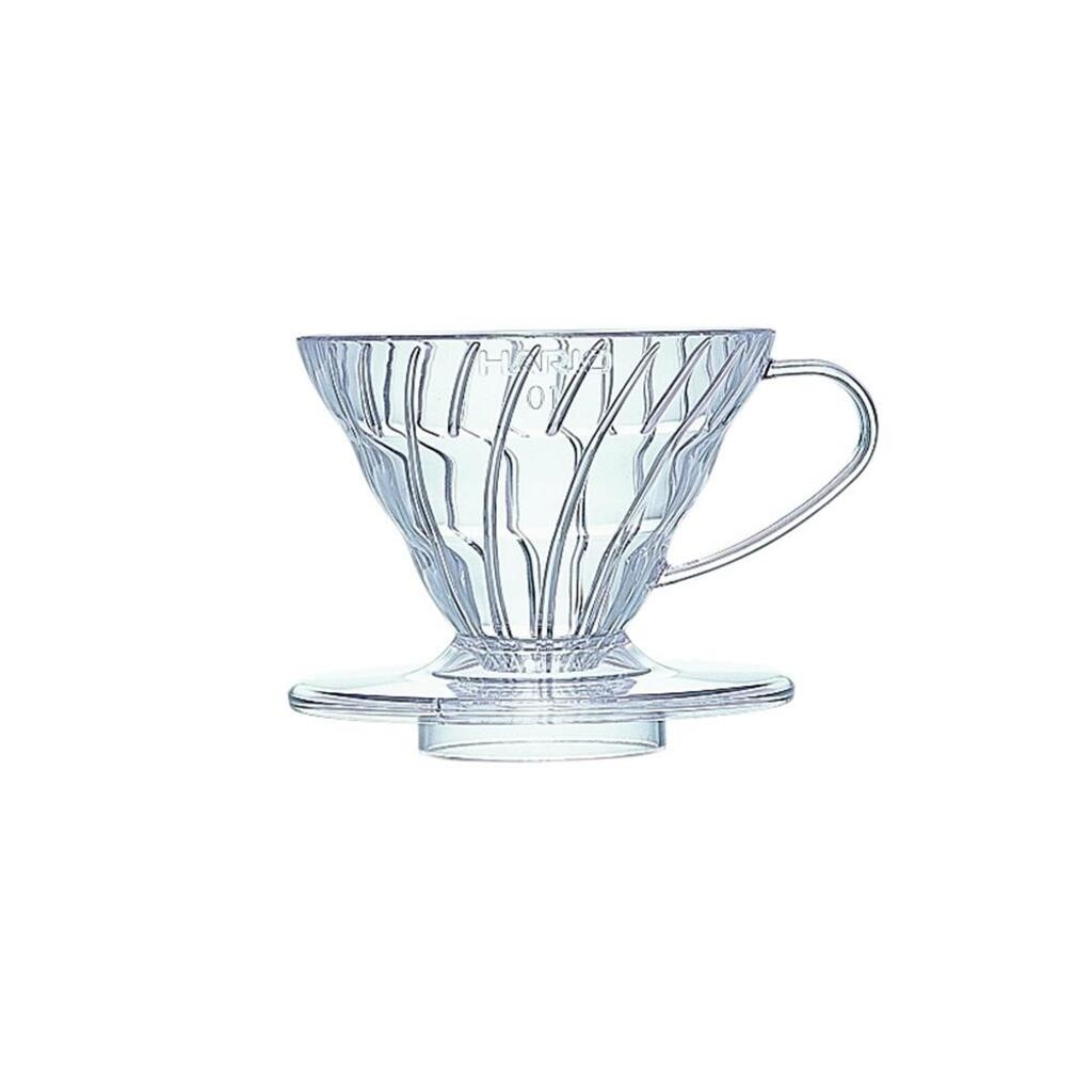 Hario V60 dripper i plast, genomskinlig, storlek 01