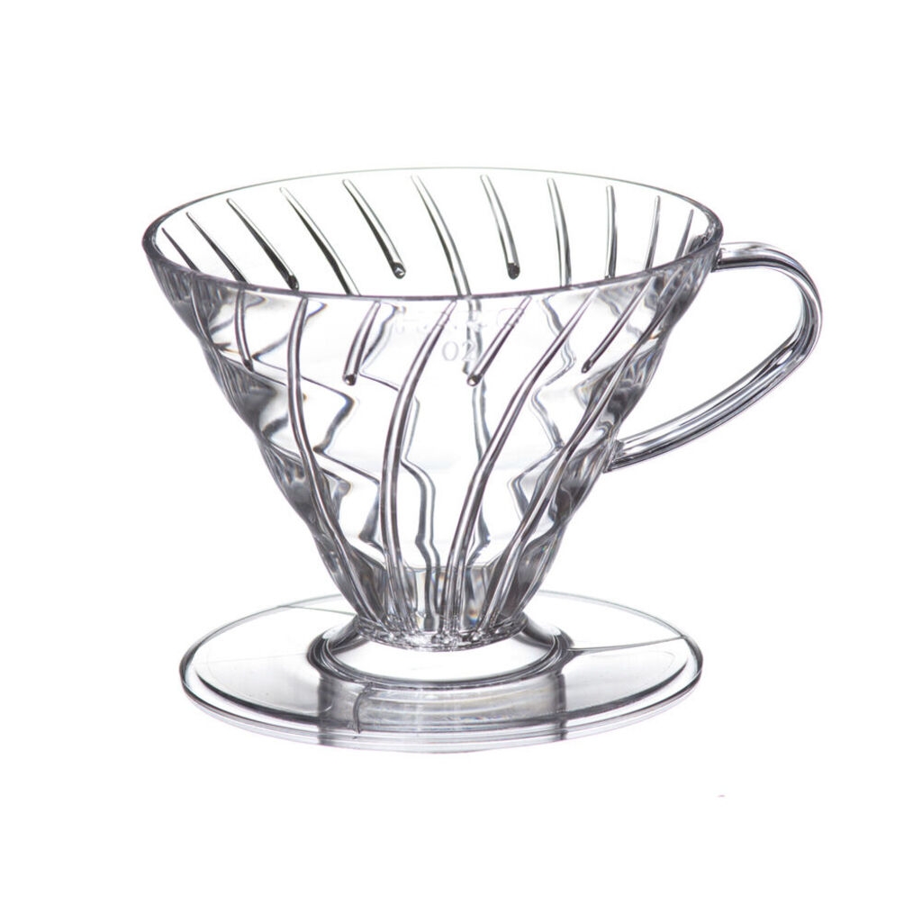 Hario V60 dripper i plast, genomskinlig, storlek 02