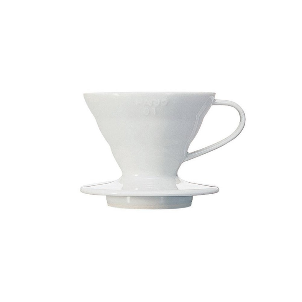 Hario V60 dripper i porslin, vit, storlek 01