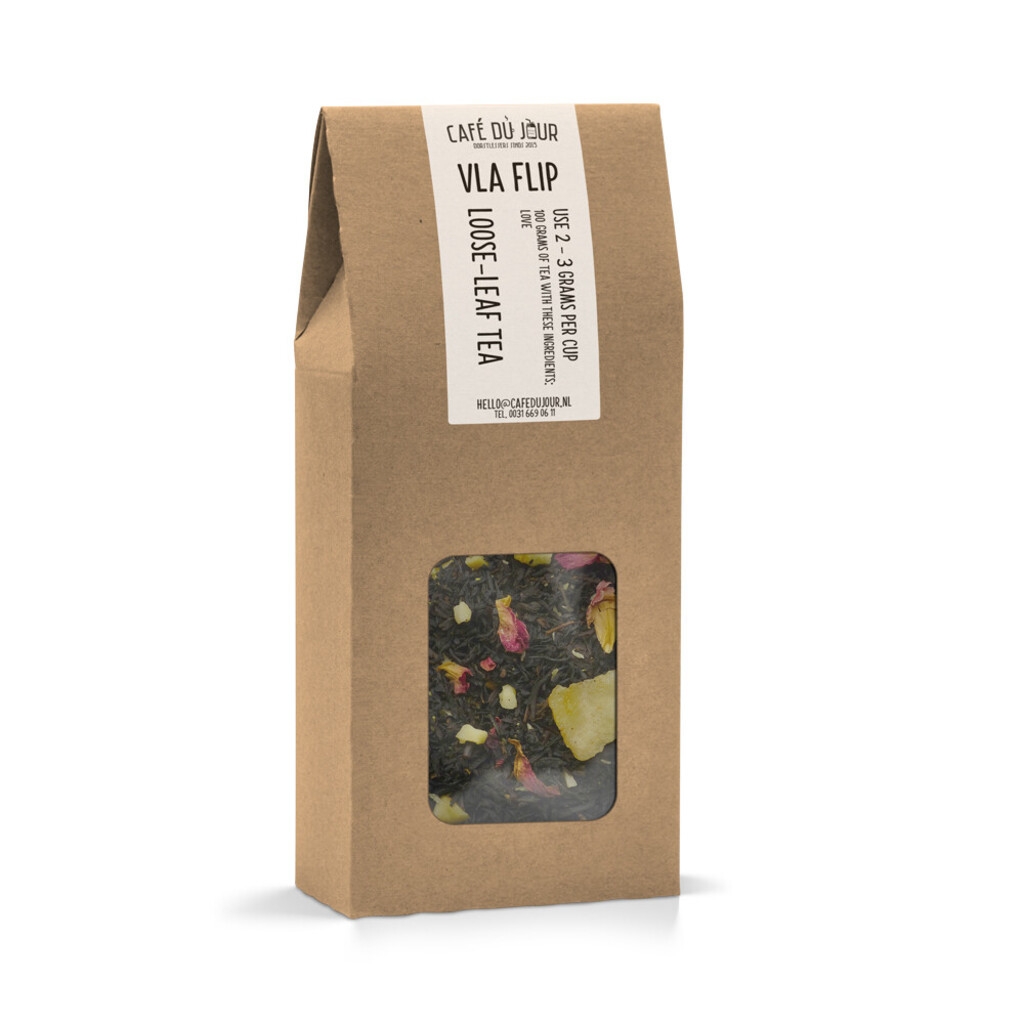 Vla Flip - svart te 100 g - Café du Jour löst te
