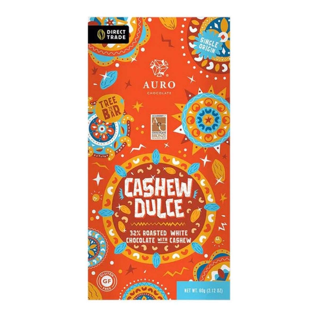 En chokladkaka med smak av cashew dulce från Auro