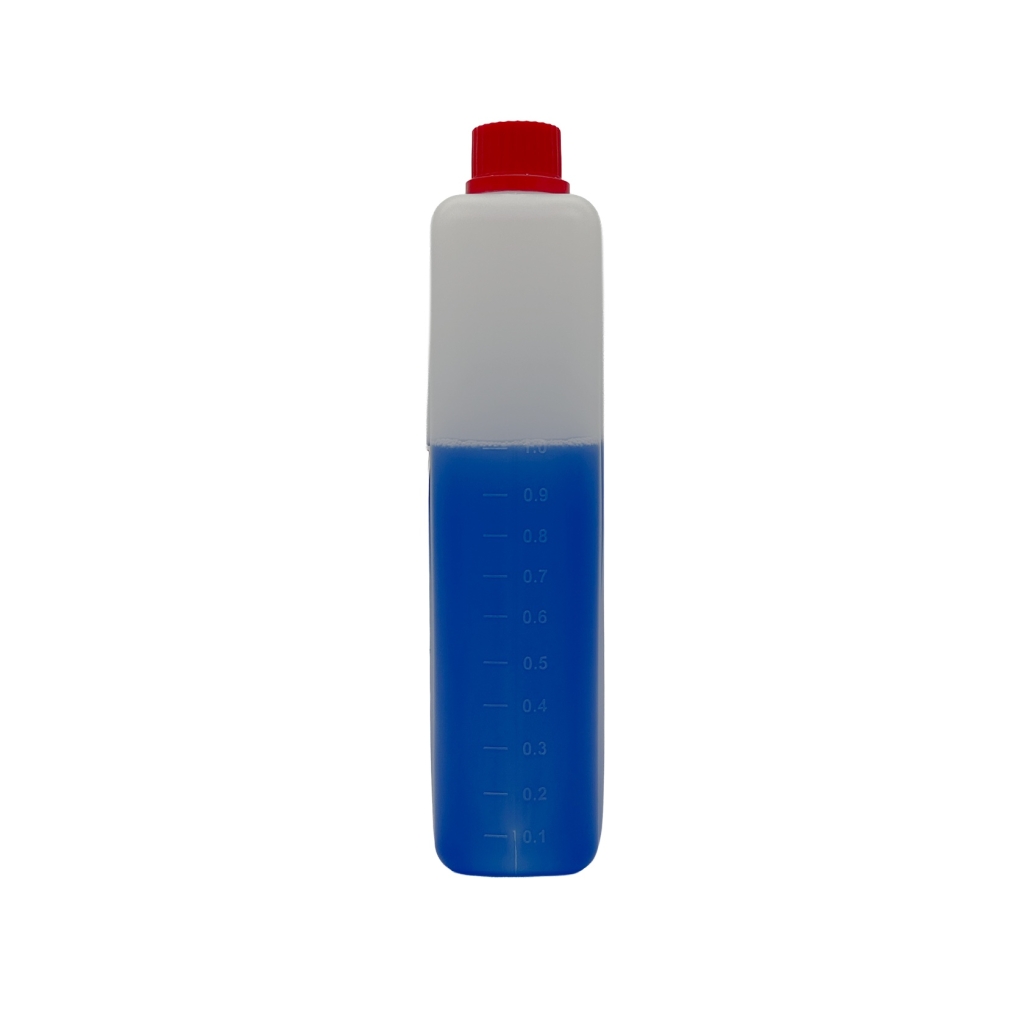 Sida av en flaska Clean Express clean cappuccino 1000 ml