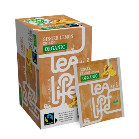 Ingefära citron infusion - ekologiskt & Fairtrade - Tea of Life - 25 tepåsar