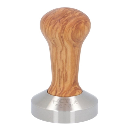 Motta kaffetamper - 58 mm - rostfritt stål / olivträ