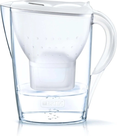 Brita - Vattenfilterkanna Marella vit + 1 Maxtra-filterpatron 2,4 l