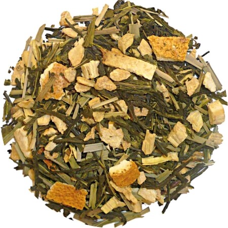 Orange Ginger Sencha - grönt te 100 g - Café du Jour lösbladste