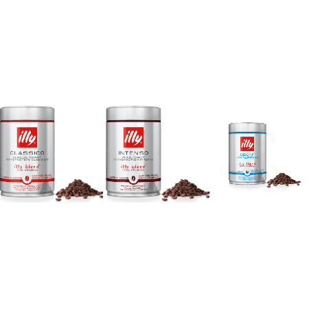 illy Espresso provpaket med decaf - kaffebönor - 3 x 250 g