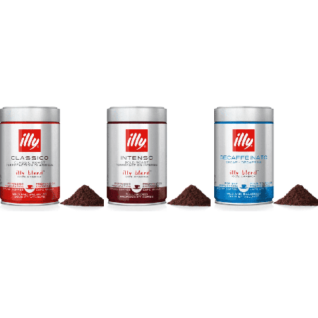 illy Espresso provpaket med decaf - malet kaffe - 3 x 250 g