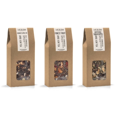Café du Jour färskt löst te - fruktpaket - 3 x 100 g