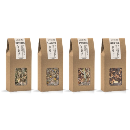 Café du Jour färskt löst te - kryddkvartett - 4 x 100 g