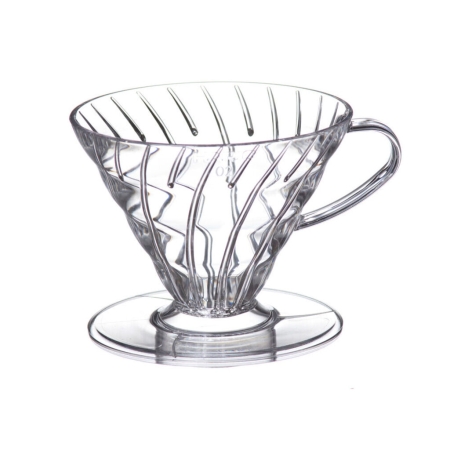 Hario V60 dripper - plast genomskinlig - storlek 02 (VD-02T/VDR-02T)