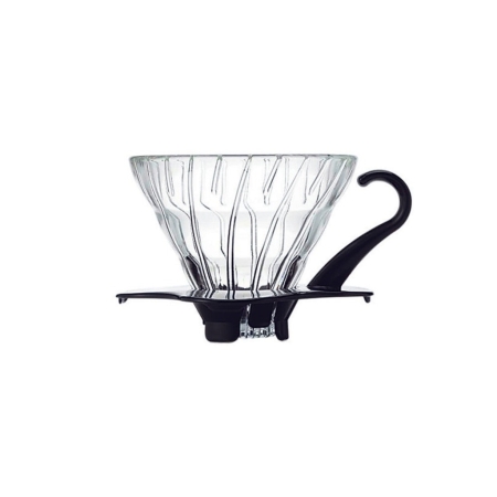 Hario V60 dripper - glas svart - storlek 01