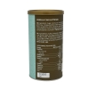 Baksida av en burk om 340 g chai tea latte-mix med vaniljsmak