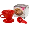 Hario dripper, röd porslin, nr 2