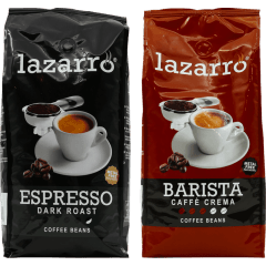 Lazarro Beans Duo - Dark Roast & Caffè Crema 2 x 1 kg