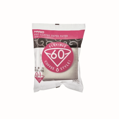 Hario V60 kaffefilter - storlek 01 färg vit (VCF-01-100W) - 100 st
