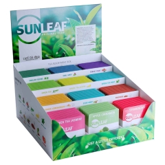 Sortiment i displaylåda - Sunleaf - 12 x 10 tepåsar